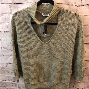 New w/tags Fashion nova small green knit sweater